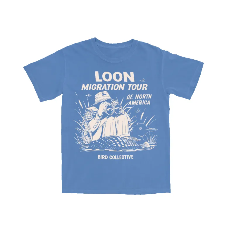 Loon Migration Tee sold by Bird Collective