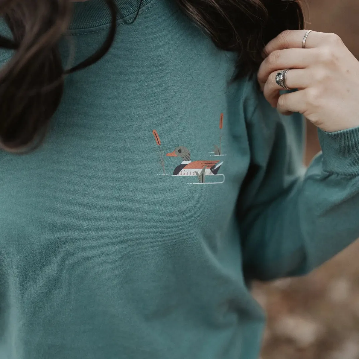 Dabbling Ducks Long Sleeve sold by Bird Collective product image thumbnail 3