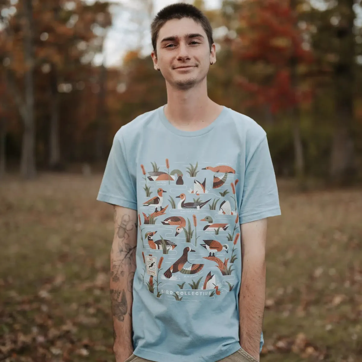 Dabbling Ducks Lightweight Tee sold by Bird Collective product image thumbnail 3