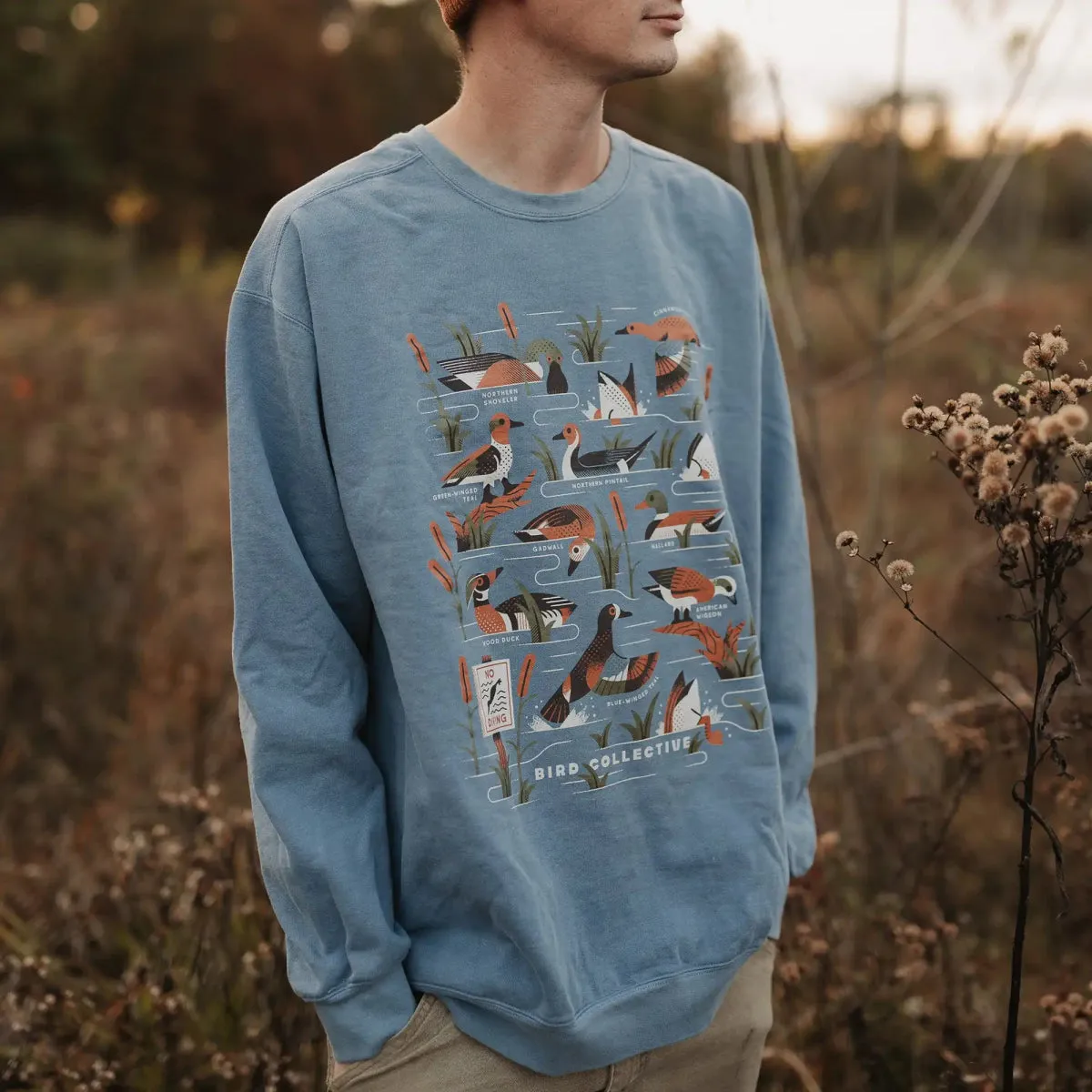 Dabbling Ducks Sweatshirt sold by Bird Collective product image thumbnail 2