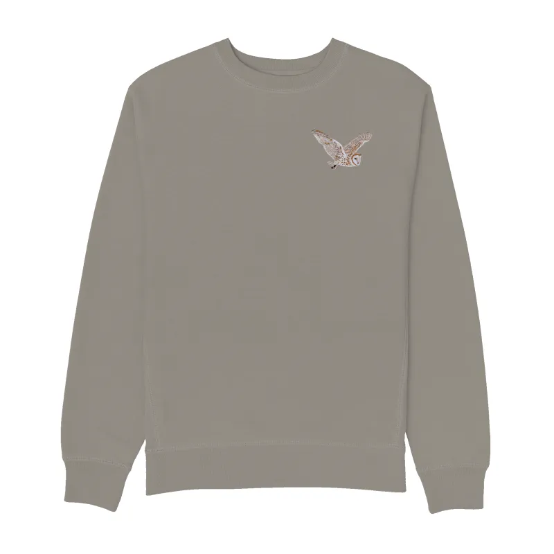 Barn Owl Embroidered Sweatshirt sold by Bird Collective