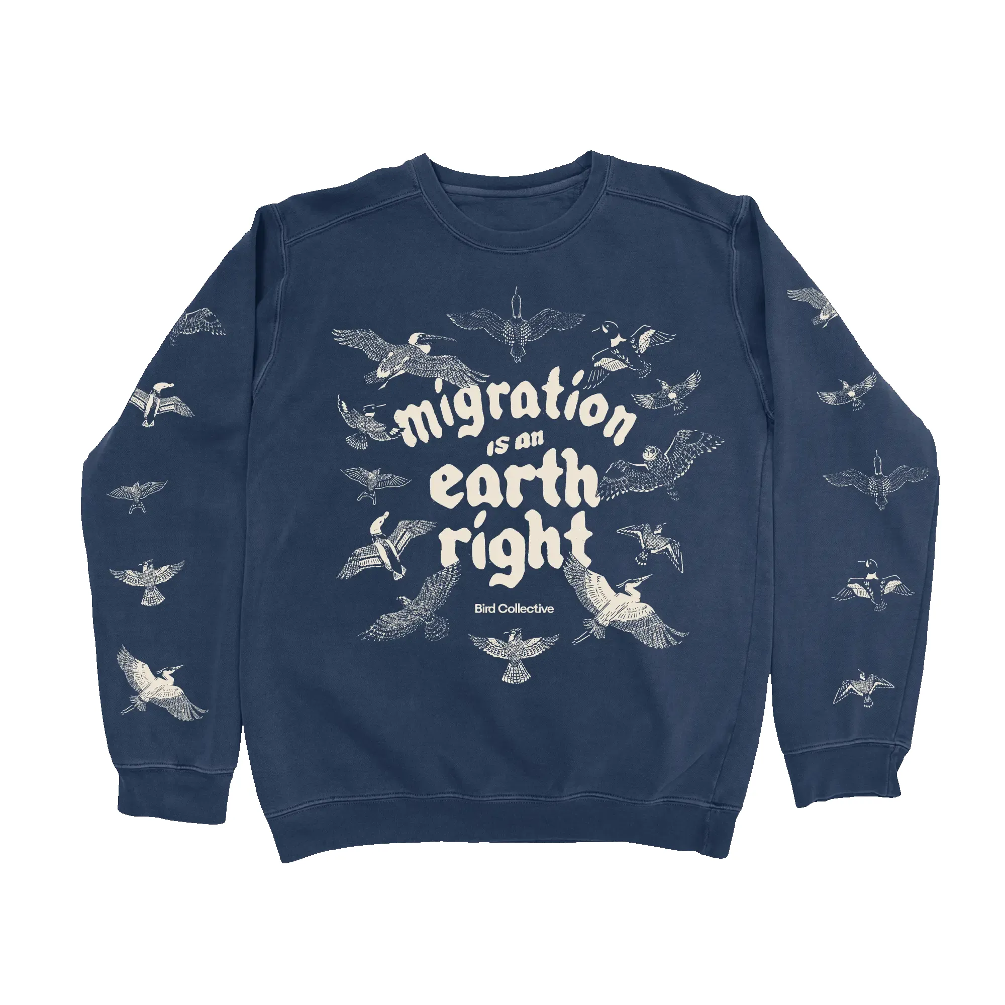 Migration Is An Earth Right Sweatshirt sold by Bird Collective