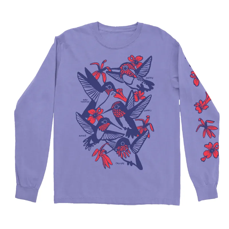 Hummingbirds Long Sleeve Tee made by Bird Collective