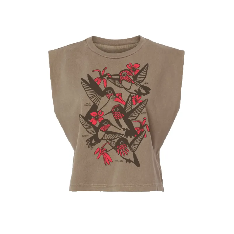 Hummingbirds Tank made by Bird Collective