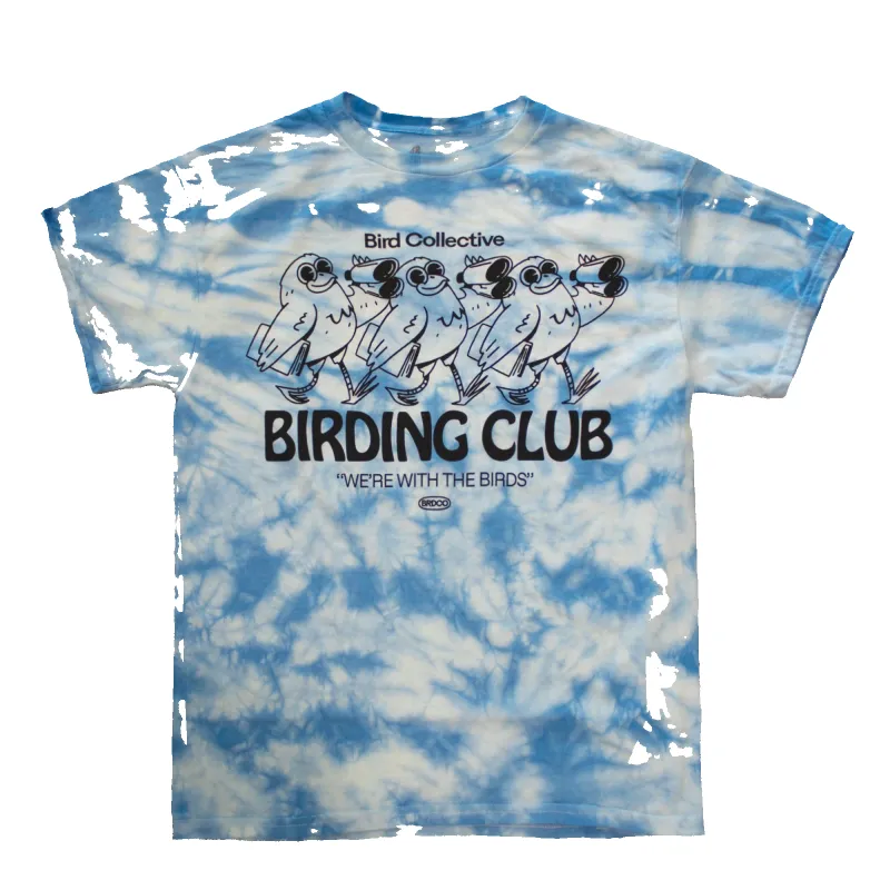 Birding Club Tie Dye Tee made by Bird Collective