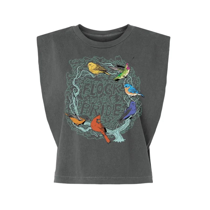Flock with Pride Tank made by Bird Collective