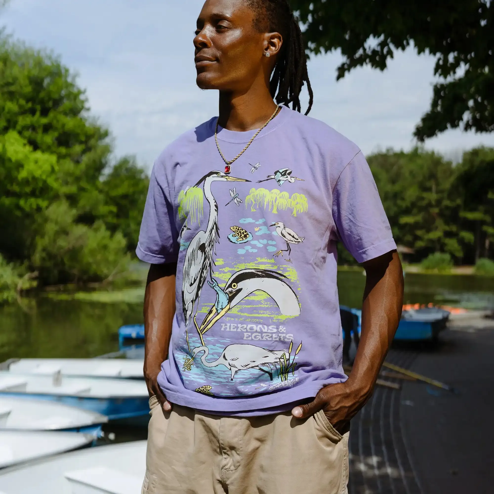 Herons & Egrets Tee sold by Bird Collective product image thumbnail 3
