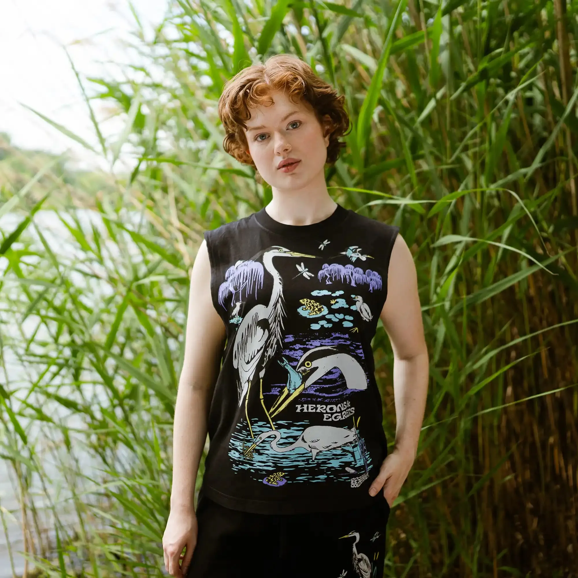 Herons and Egrets Tank sold by Bird Collective product image thumbnail 2