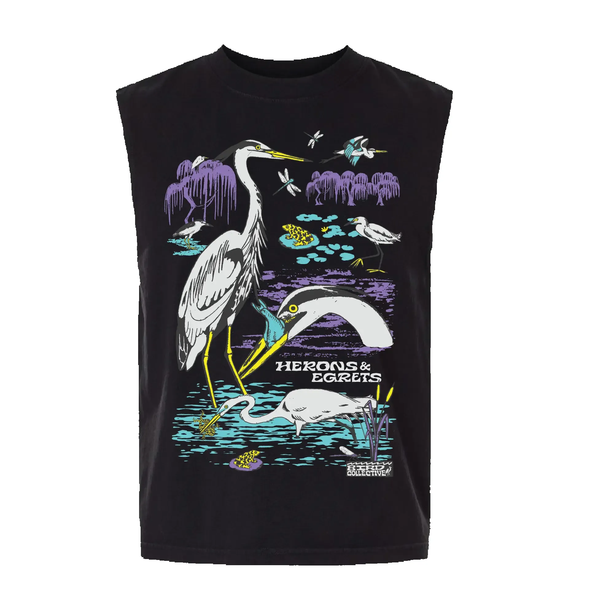 Herons and Egrets Tank sold by Bird Collective