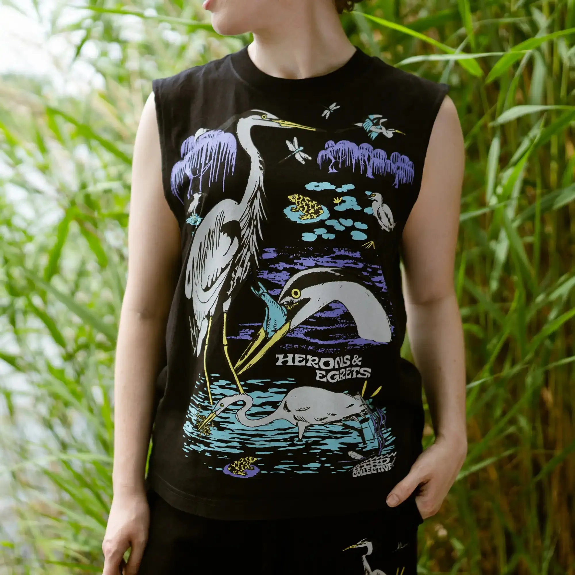 Herons and Egrets Tank sold by Bird Collective product image thumbnail 3