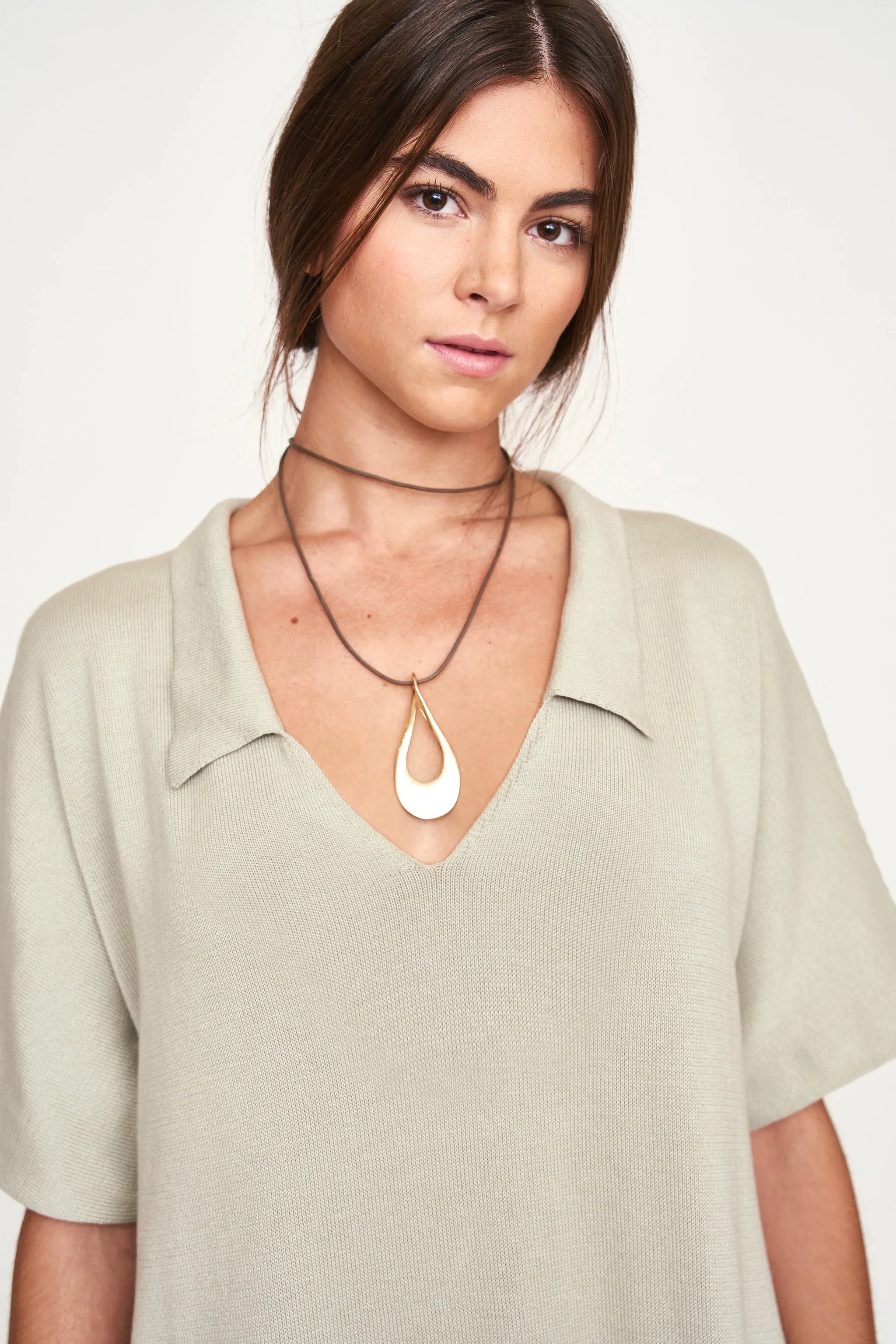 Adelaide Knit Caftan in Powder sold by Mirth product image thumbnail 3