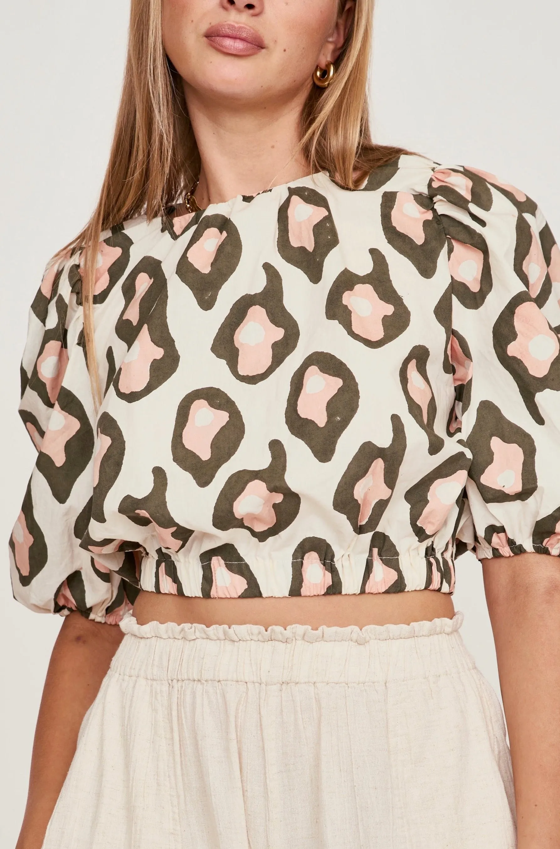 Andaman Bubble Top in Oyster Print sold by Mirth product image thumbnail 3