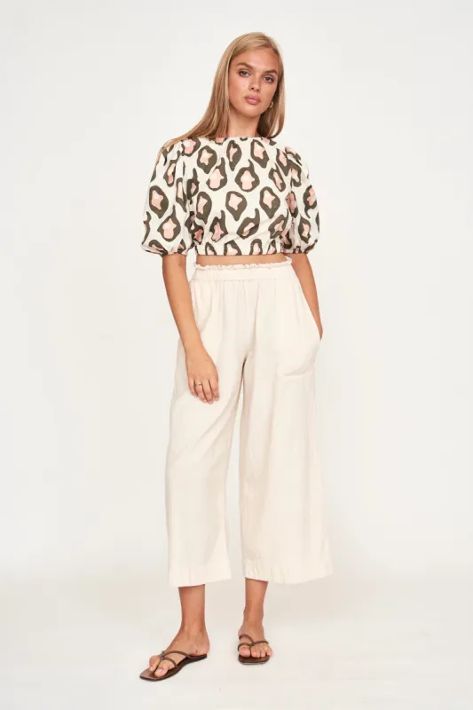 Andaman Bubble Top in Oyster Print sold by Mirth