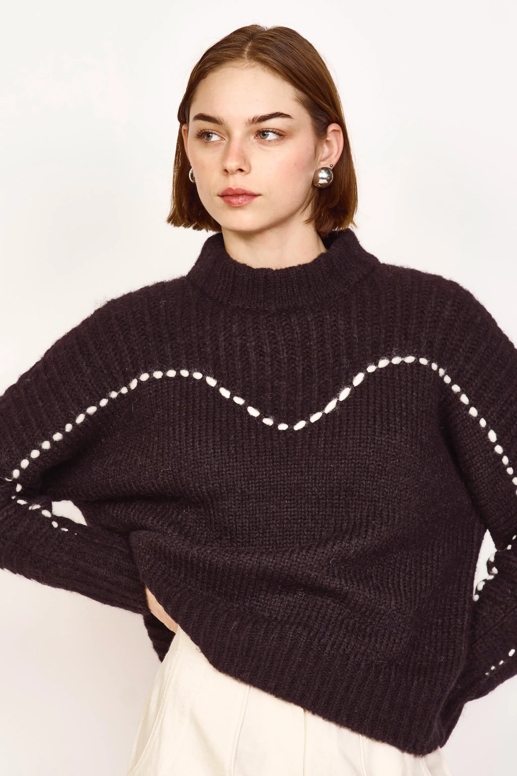 Andermatt Pullover in Black/Ivory sold by Mirth product image thumbnail 2