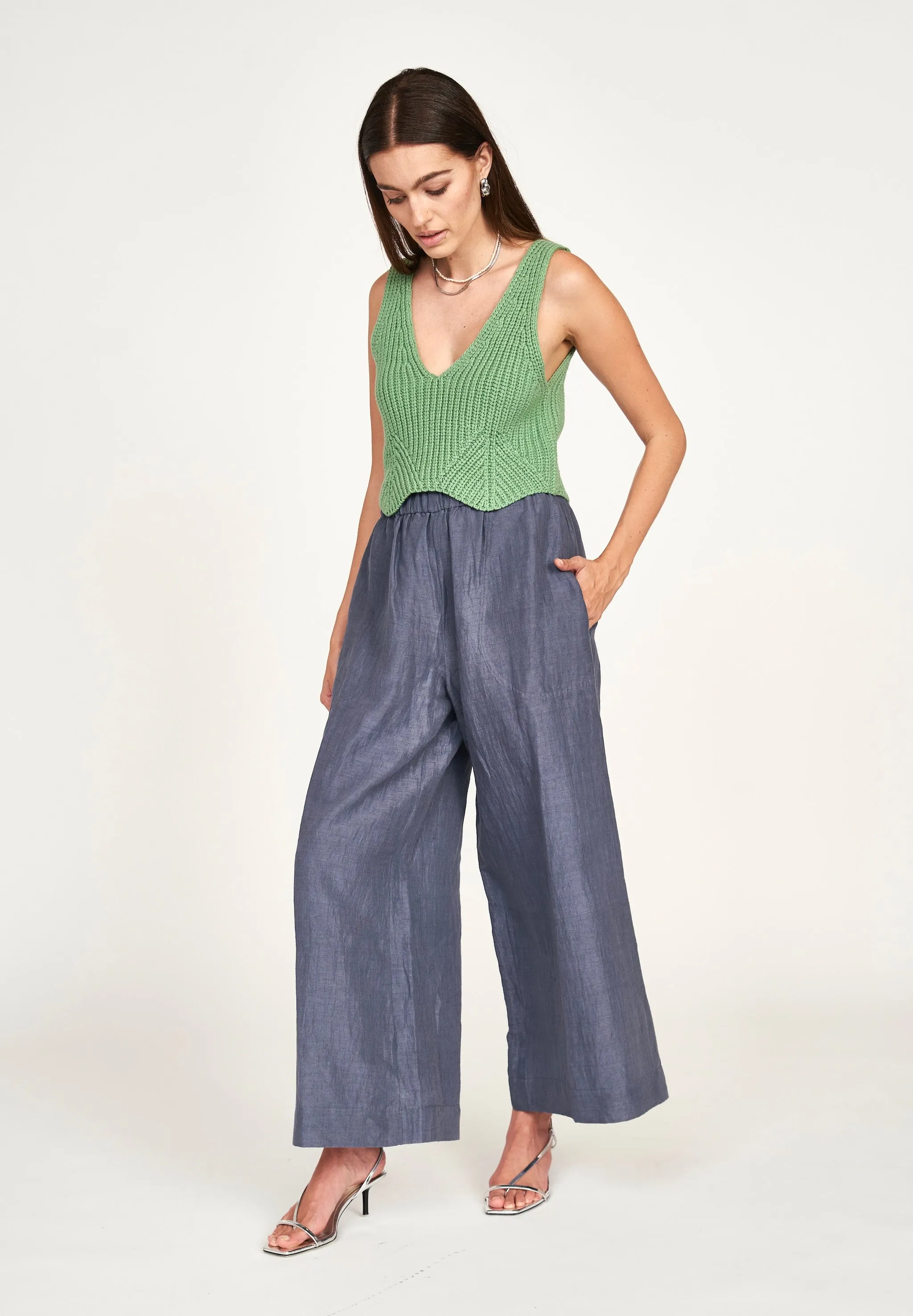 Arles Knit Tank in Clover sold by Mirth product image thumbnail 5