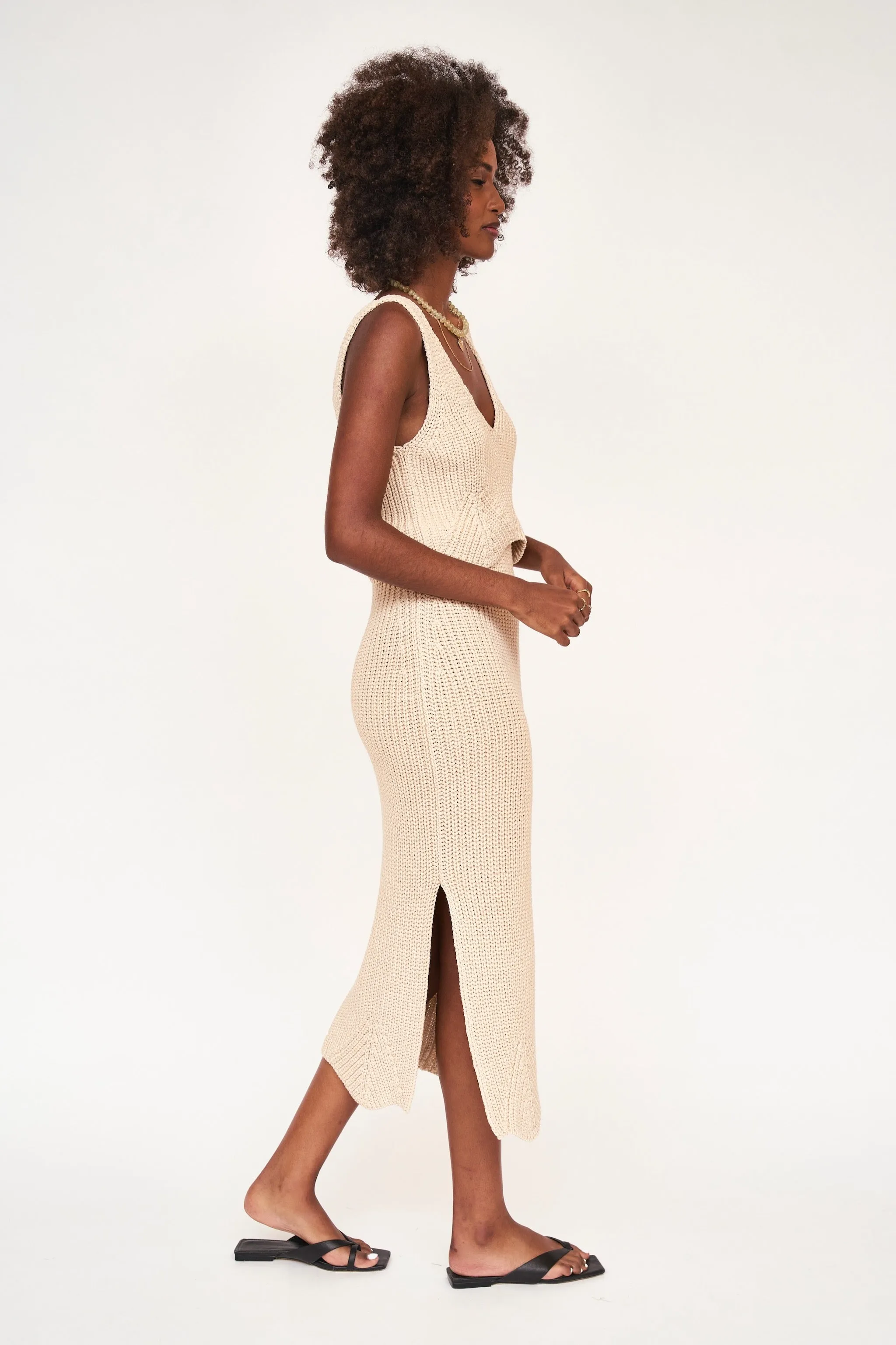 Arles Knit Tank in Shell sold by Mirth product image thumbnail 3