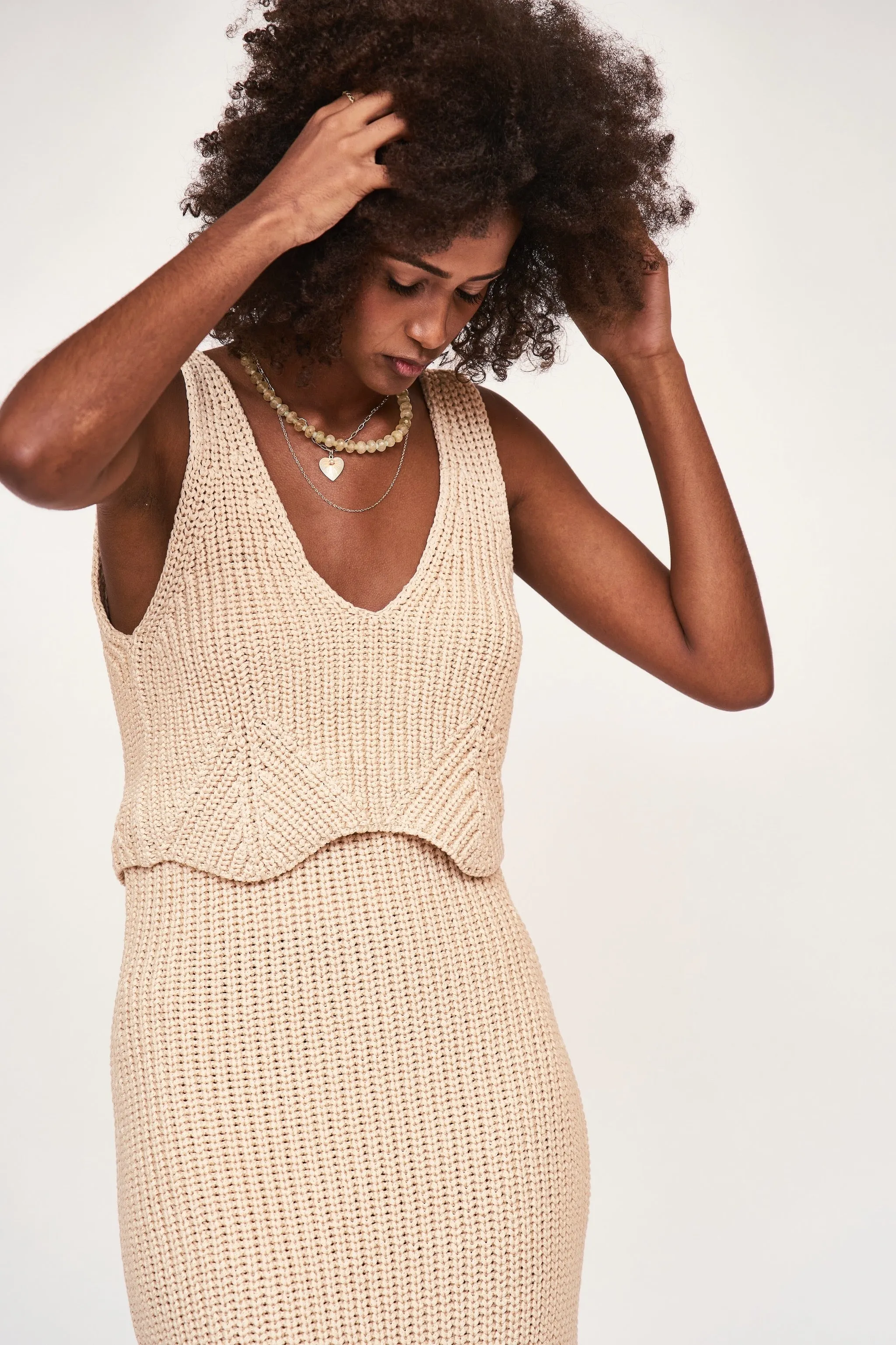 Arles Knit Tank in Shell sold by Mirth product image thumbnail 2