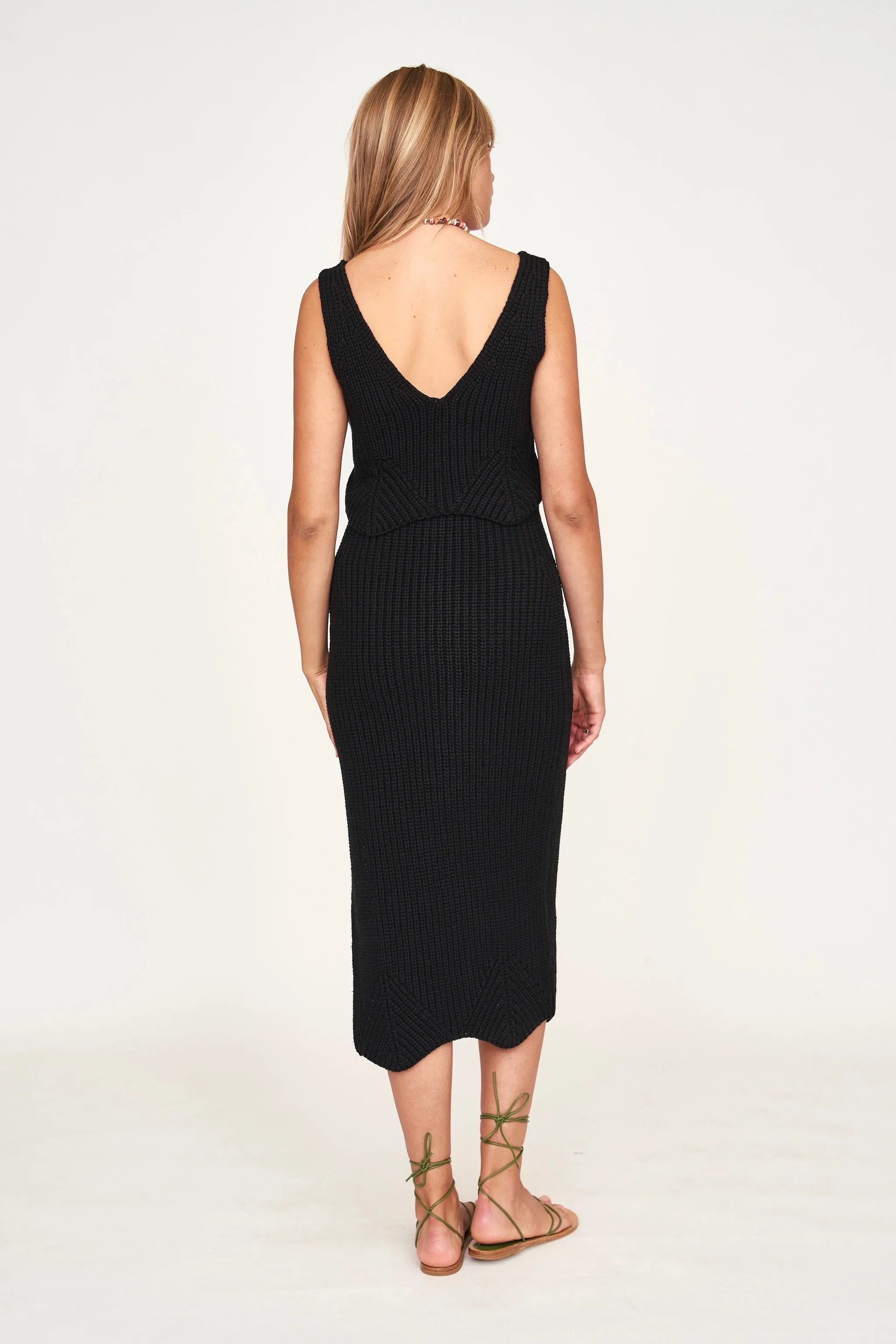 Arles Slim Knit Skirt in Black sold by Mirth product image thumbnail 4