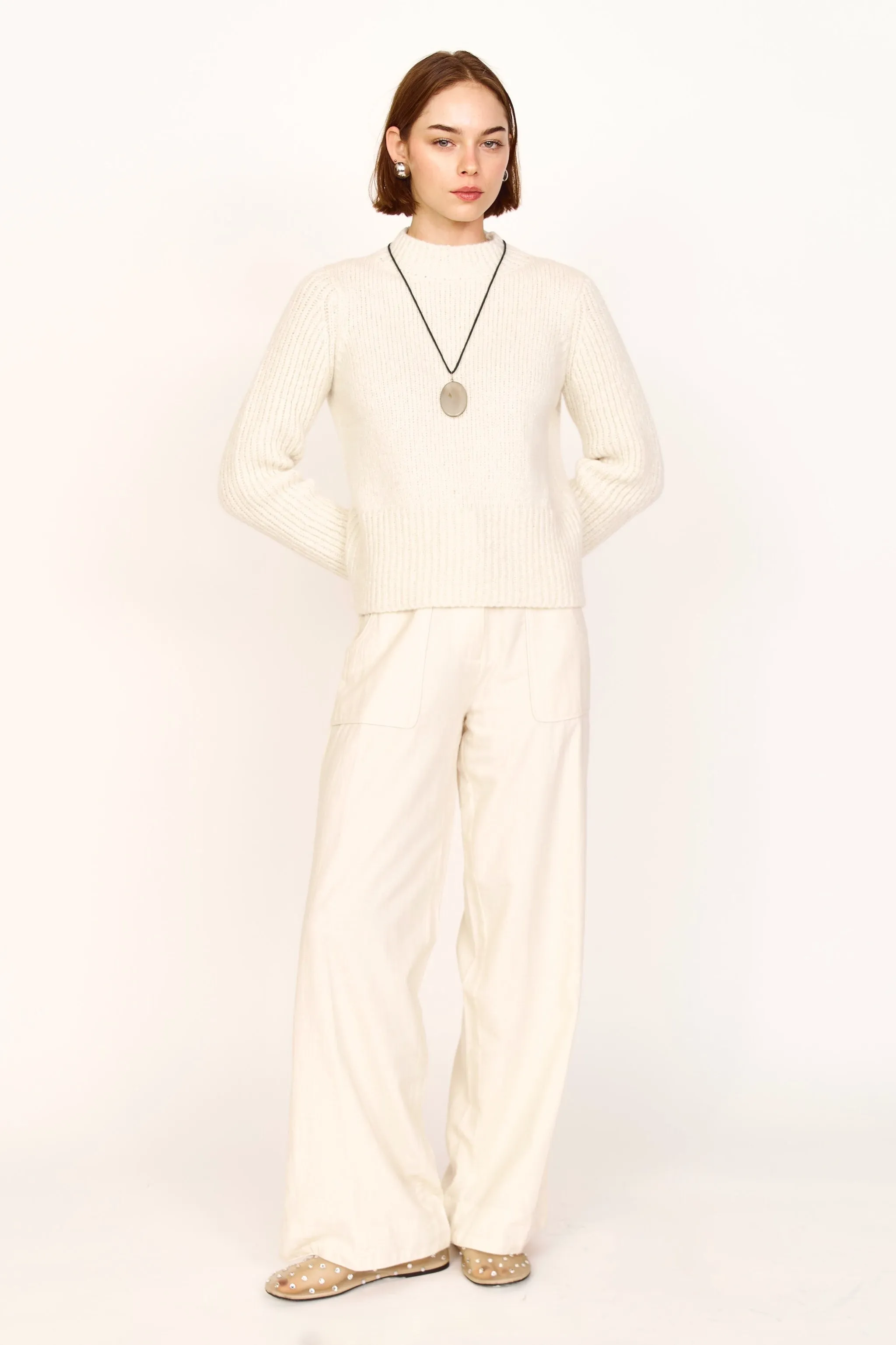 Aspen Pullover in Ivory sold by Mirth