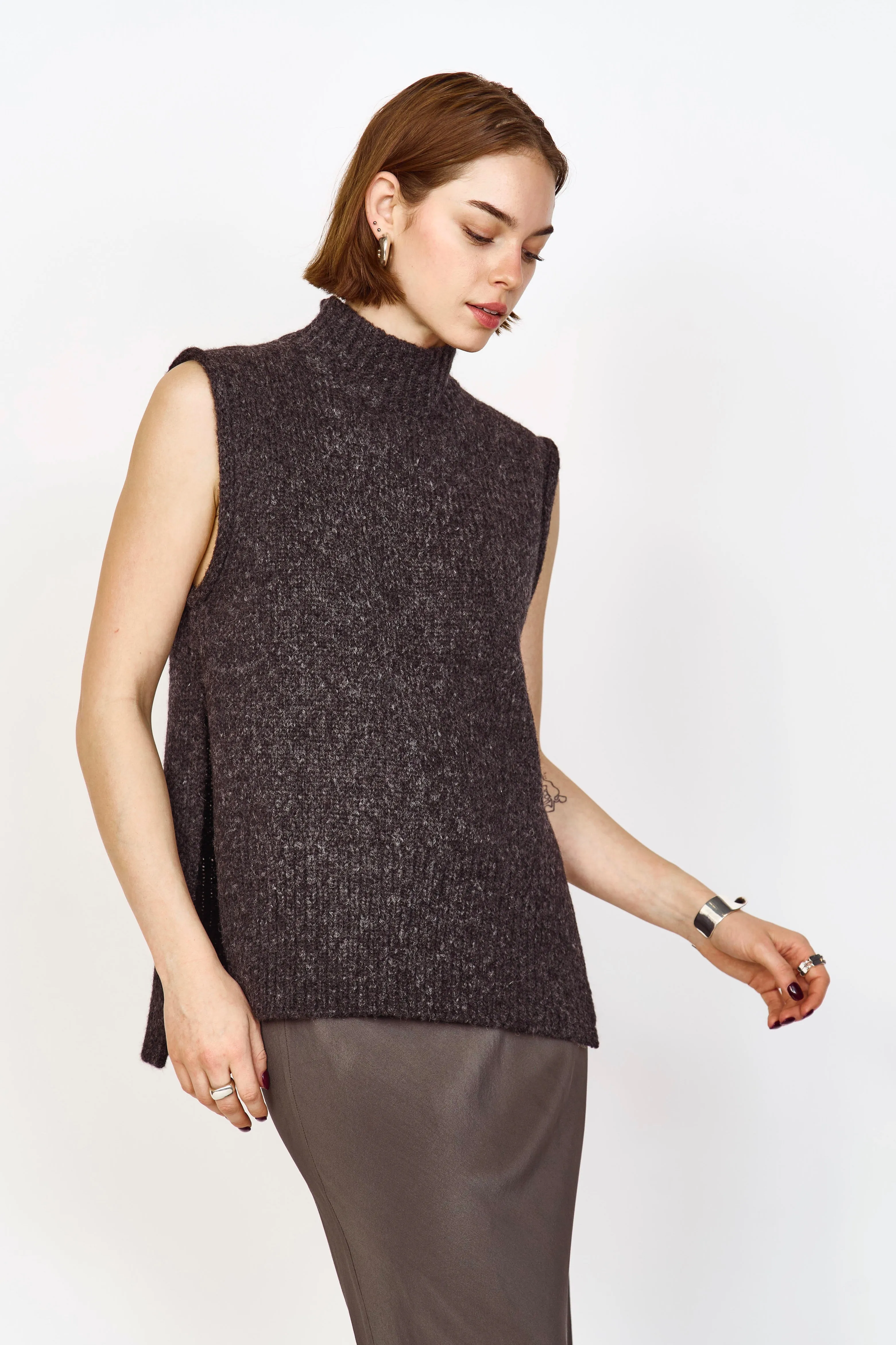 Aspen Sweater Vest in Charcoal sold by Mirth product image thumbnail 2
