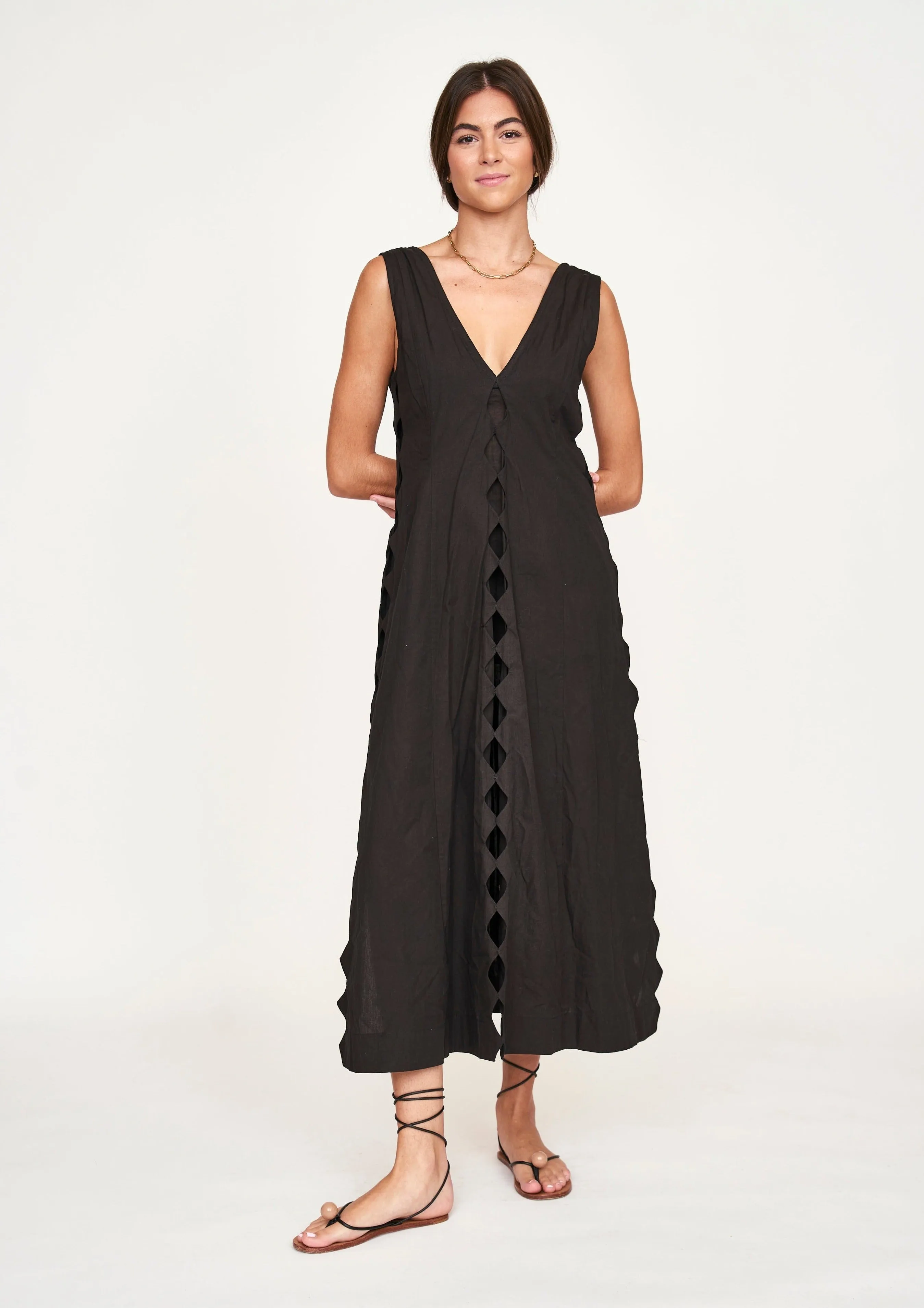 Barcelona Dress in Black sold by Mirth
