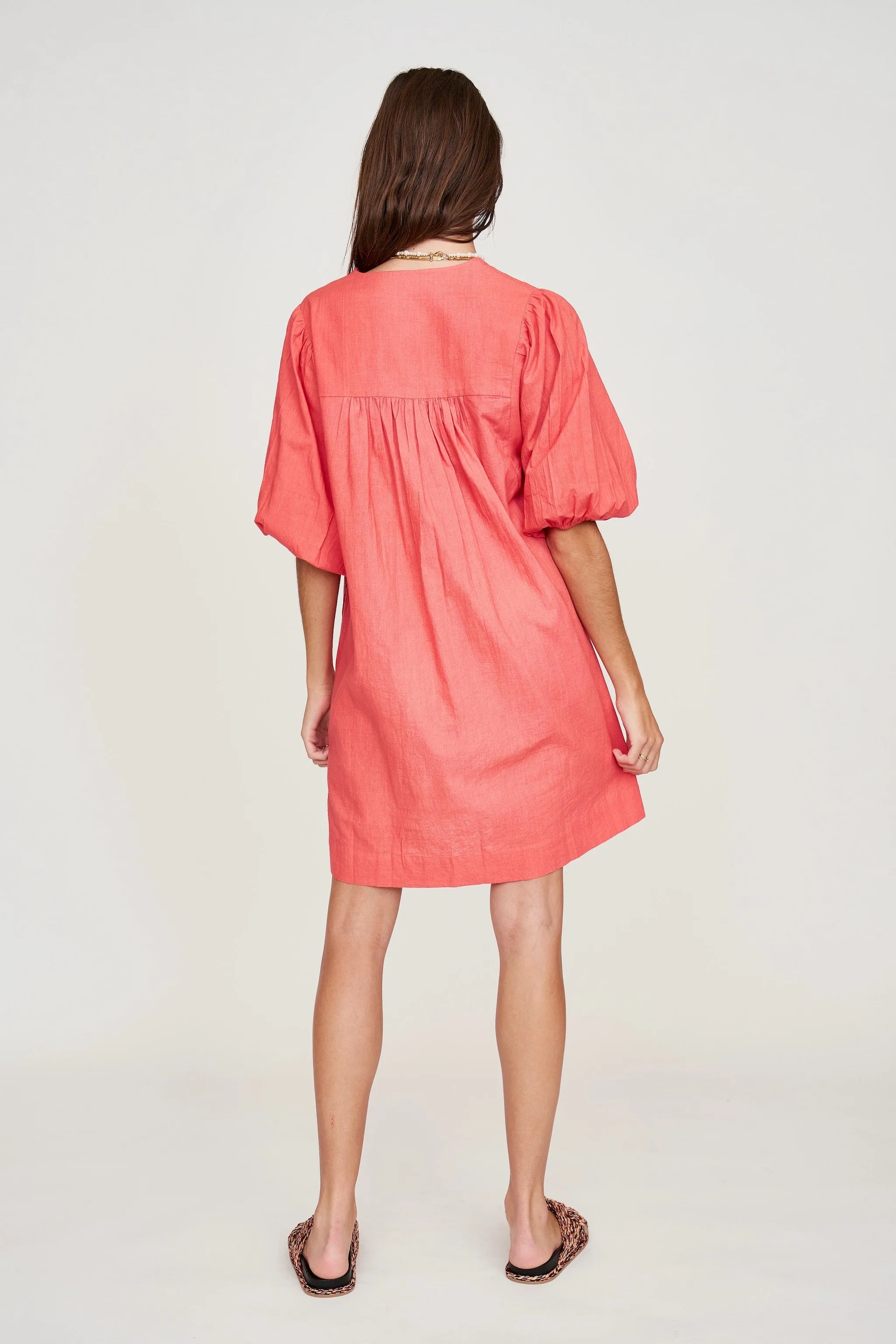 Belem Dress in Coral sold by Mirth product image thumbnail 5