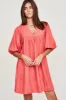 Belem Dress in Coral sold by Mirth