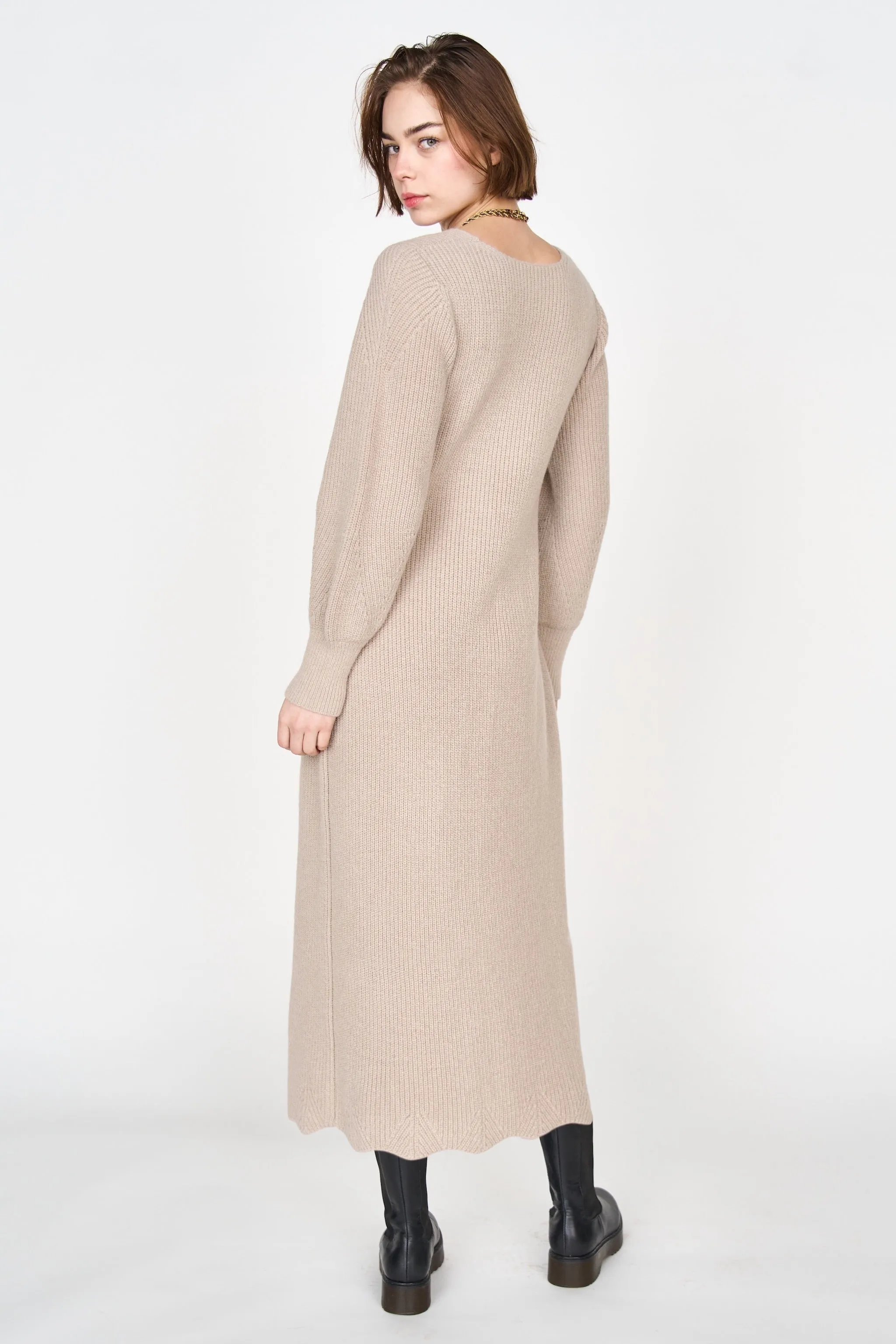 Bellagio Knit Dress in Taupe sold by Mirth product image thumbnail 5