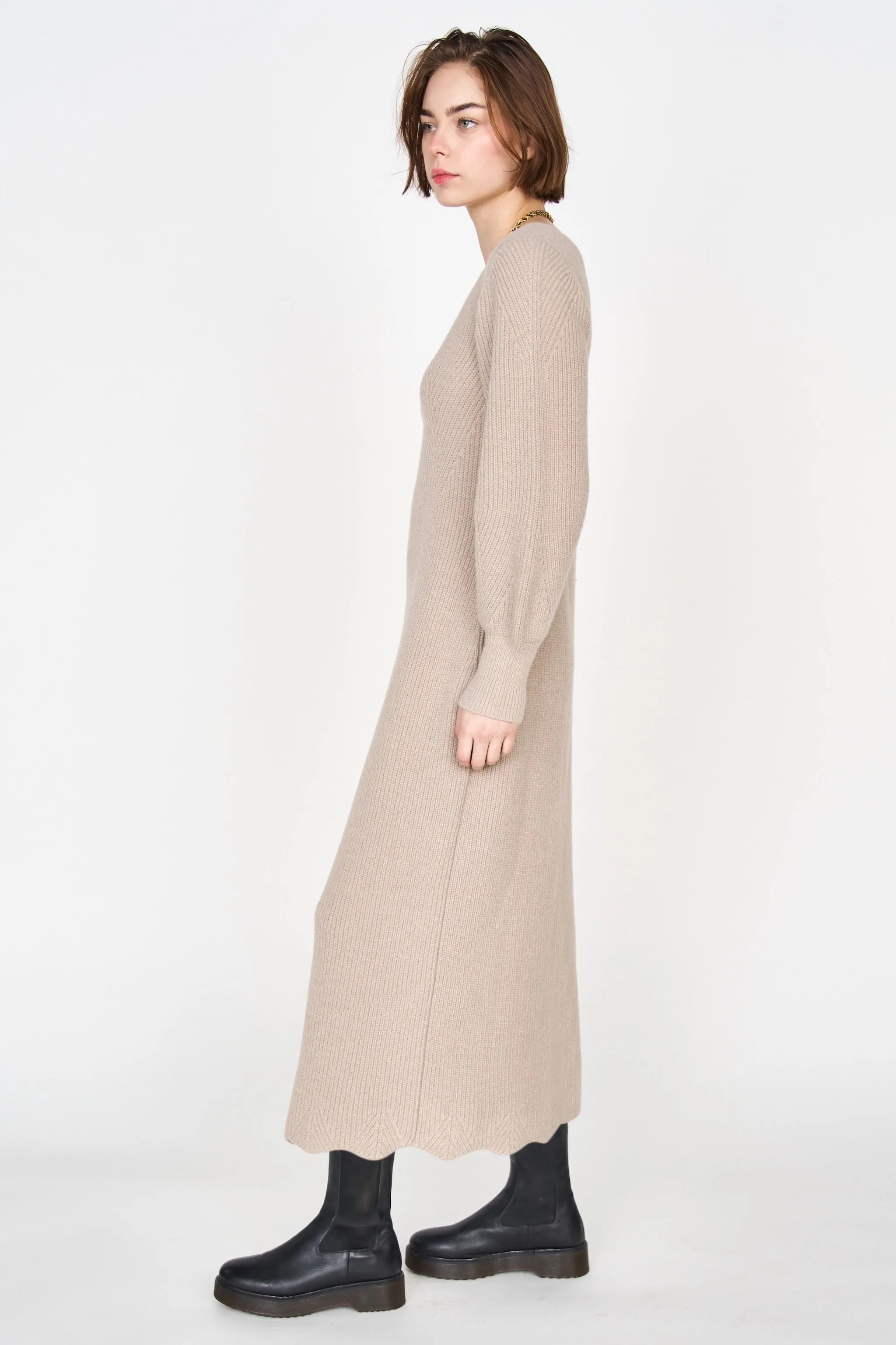 Bellagio Knit Dress in Taupe sold by Mirth product image thumbnail 3