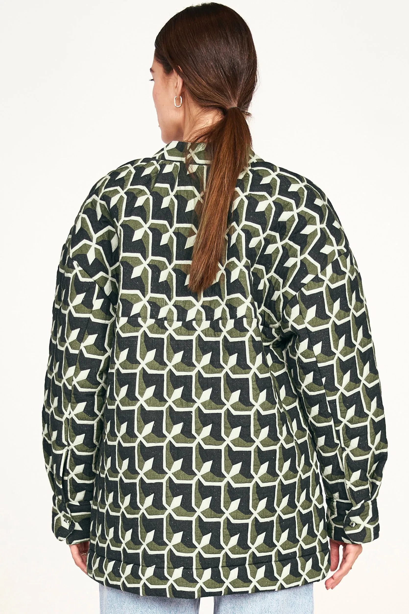 Bergen Jacket in Olive Parquet sold by Mirth product image thumbnail 3