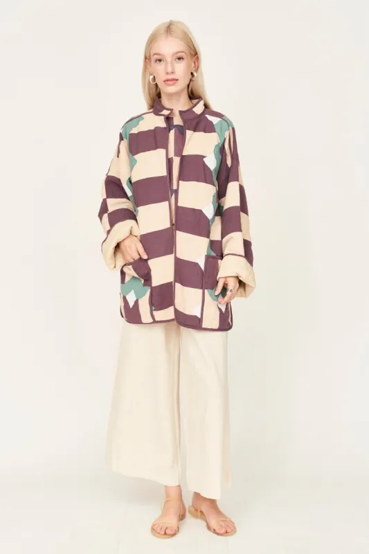 Bergen Jacket in Plum Origami sold by Mirth