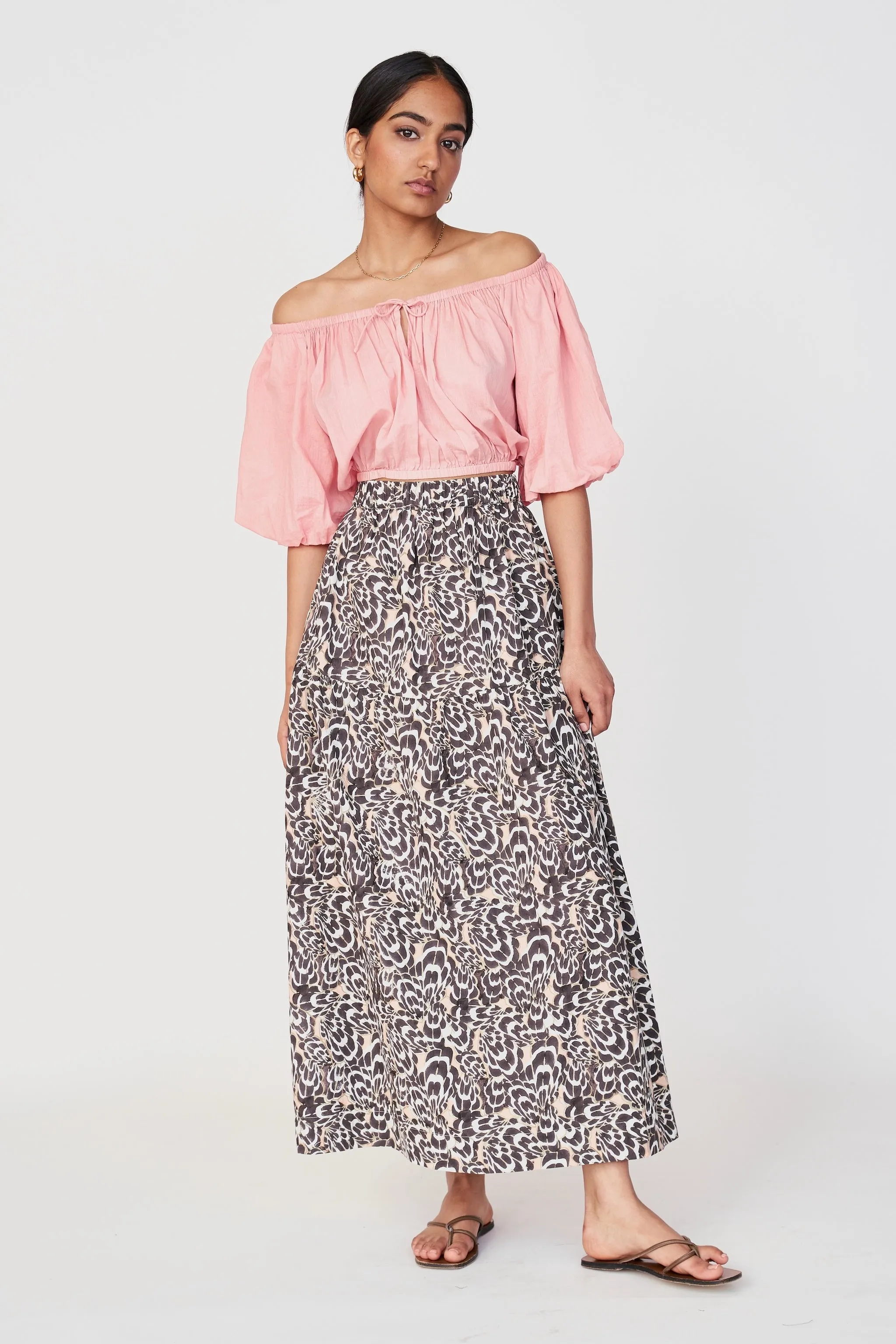 Brighton Skirt in Sandy Shell sold by Mirth