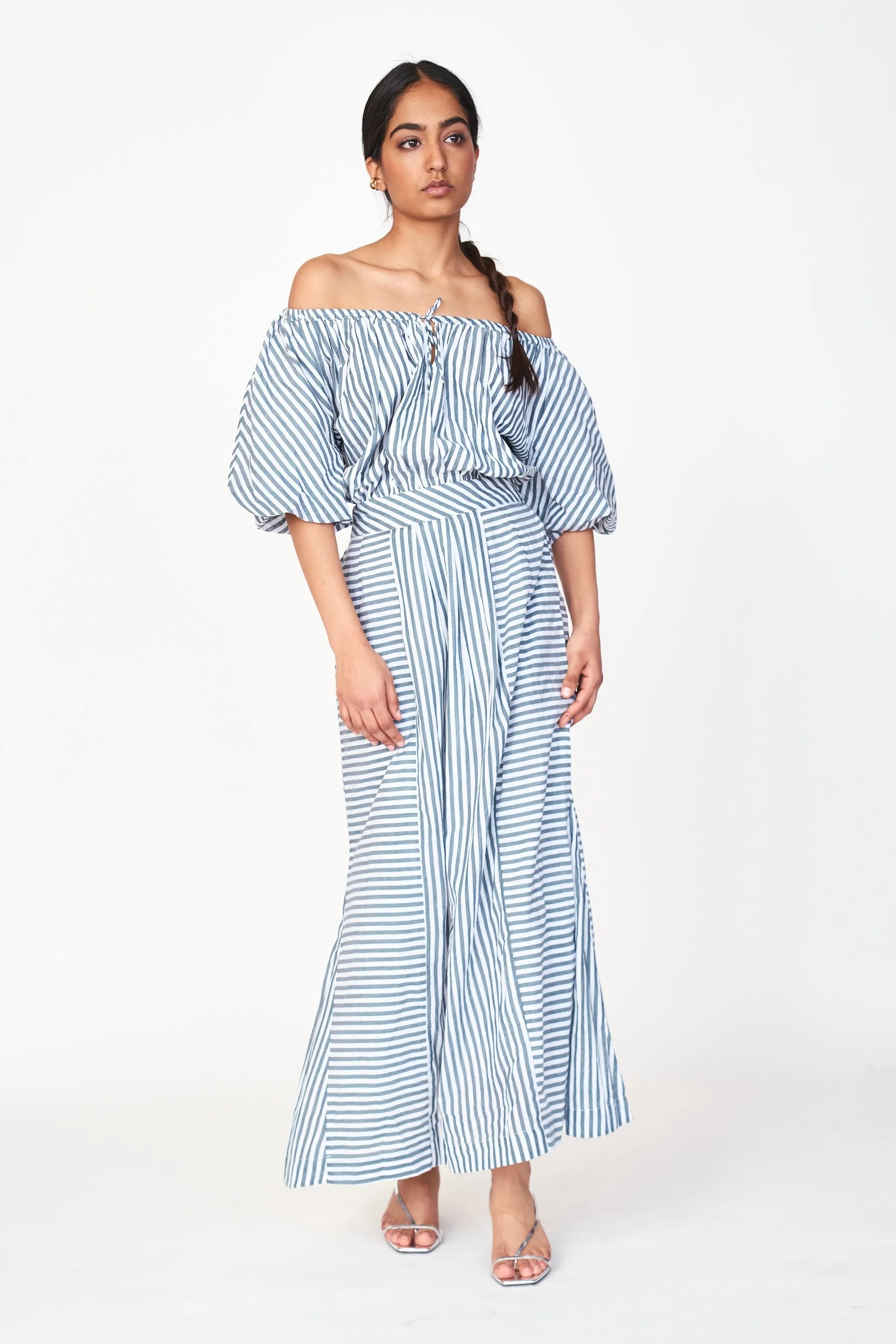 Capri Bubble Top in Ocean Stripe sold by Mirth product image thumbnail 5