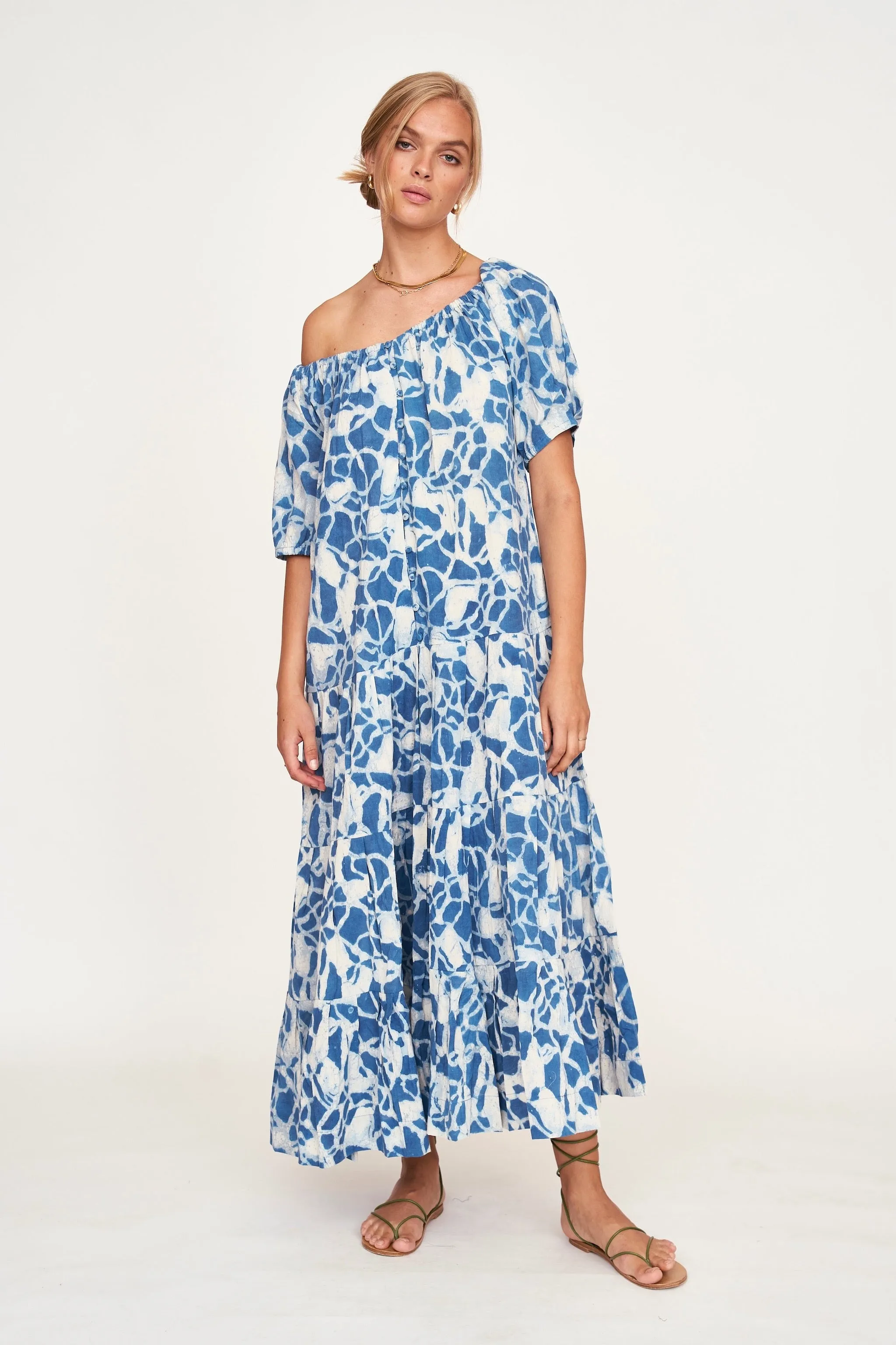 Capri Dress in Indigo Crackle sold by Mirth product image thumbnail 2