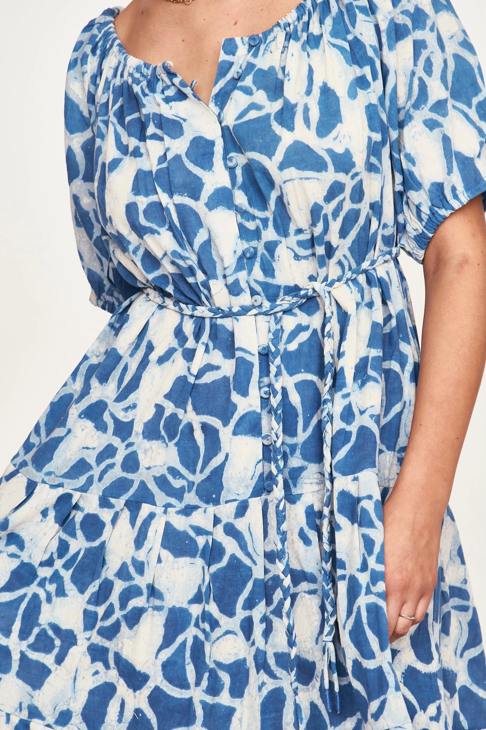 Capri Dress in Indigo Crackle sold by Mirth product image thumbnail 4