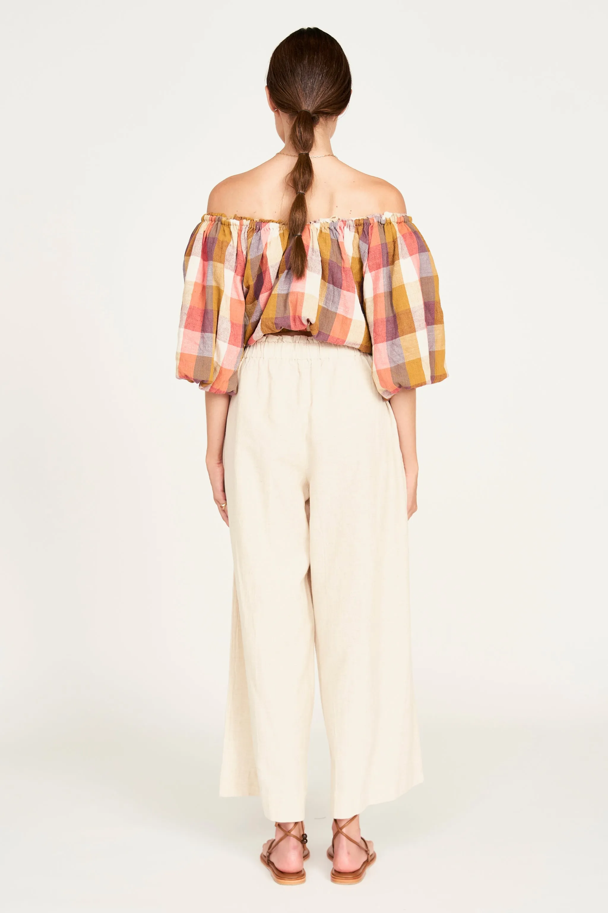 Capri Top in Sunset Plaid sold by Mirth product image thumbnail 5