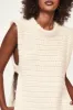 Carmel Open Side Knit Vest in Snow sold by Mirth