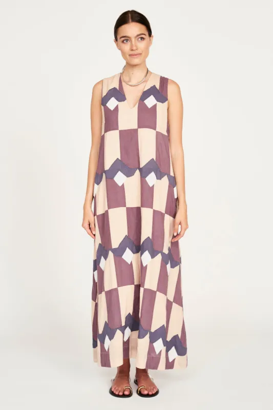 Cassis Dress in Plum Origami sold by Mirth