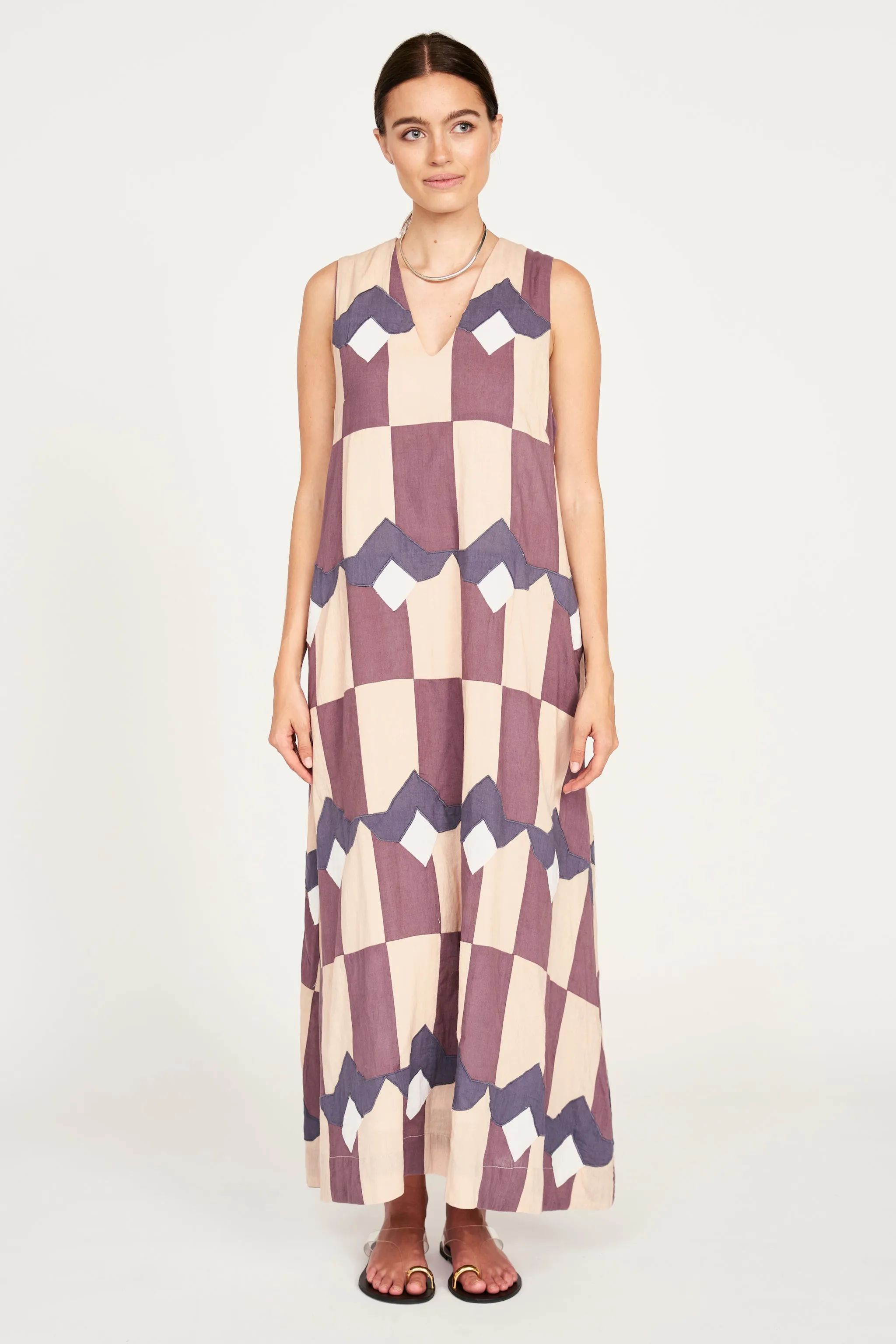 Cassis Dress in Plum Origami sold by Mirth