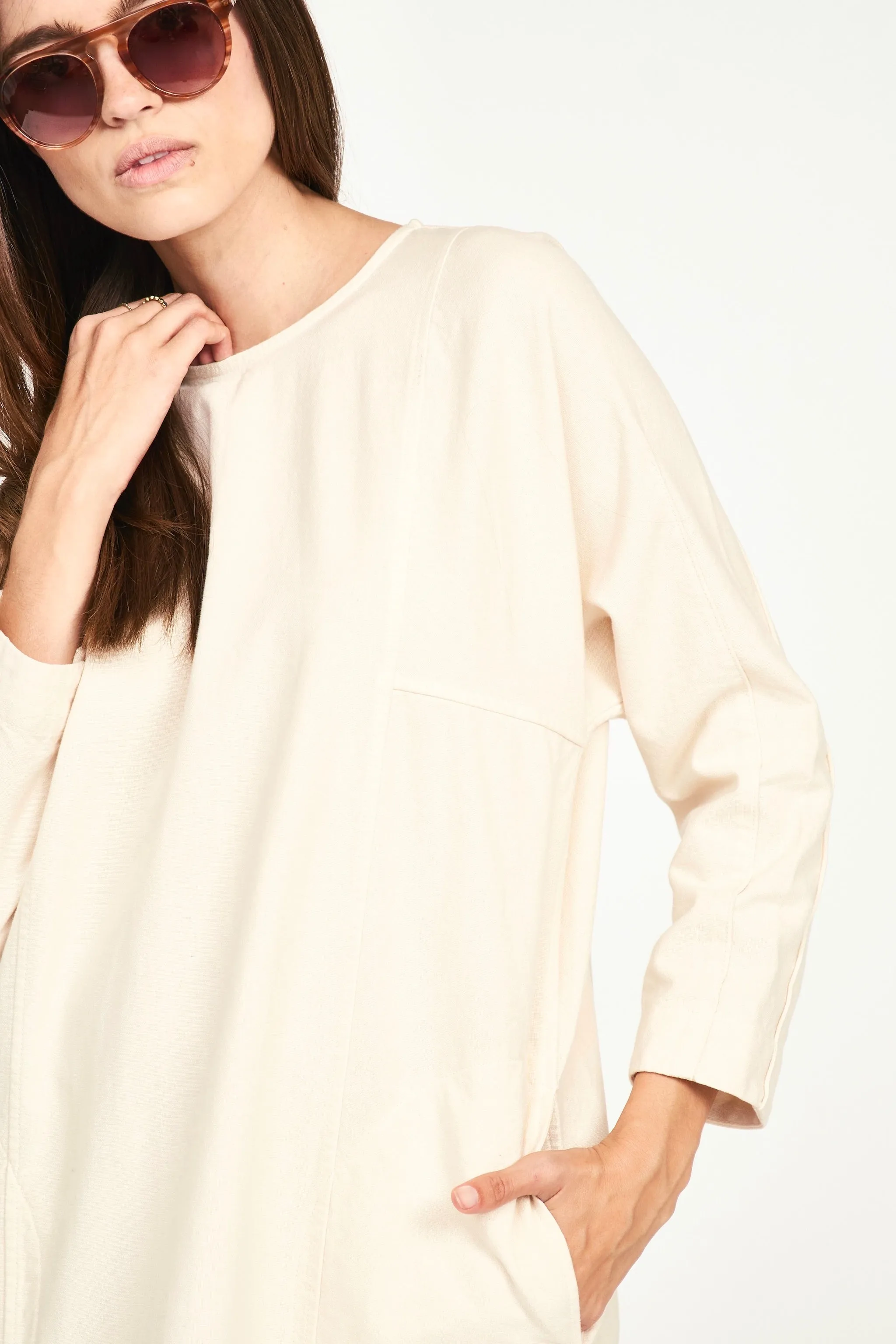 Curacao Canvas Dress in Bone sold by Mirth product image thumbnail 3