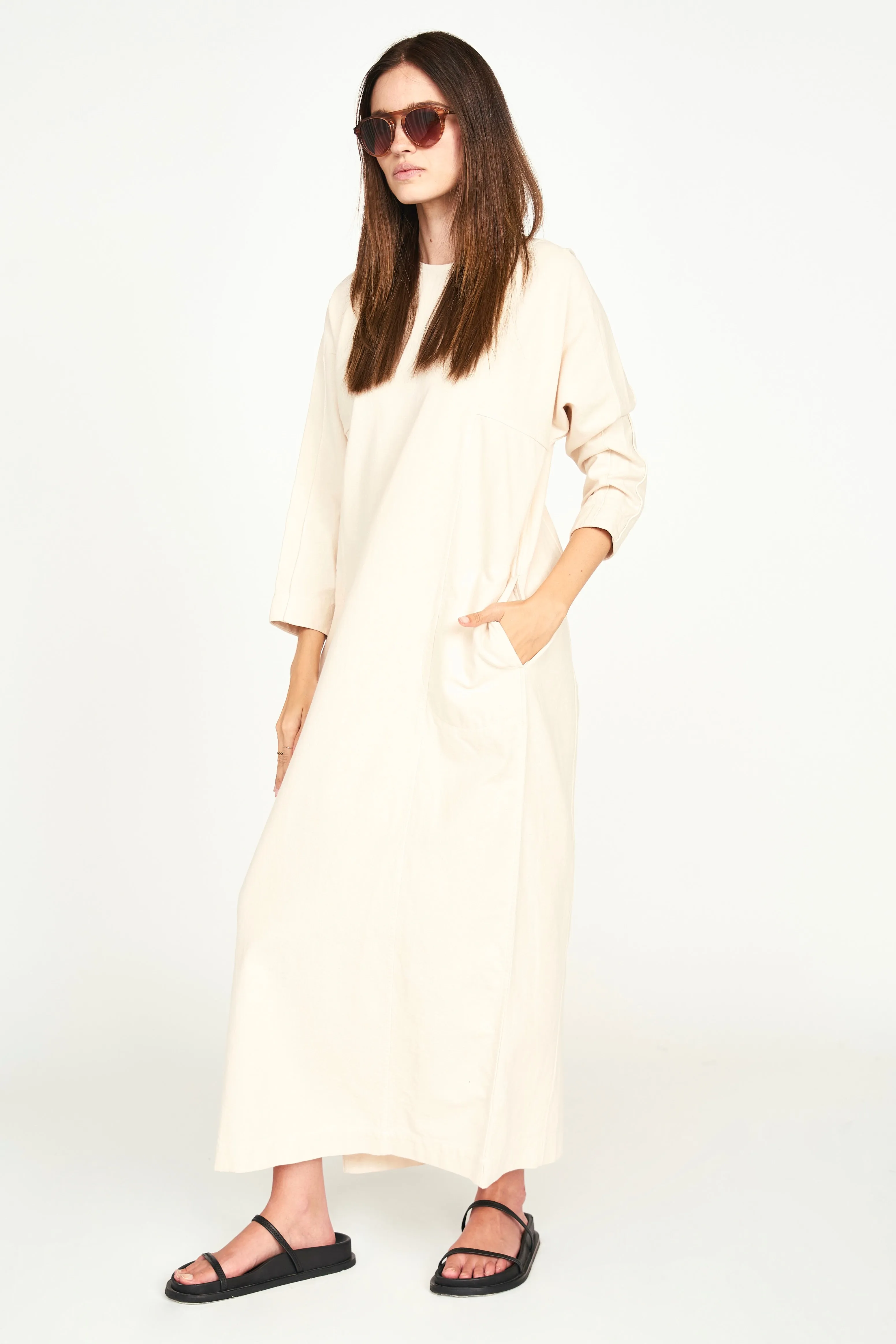 Curacao Canvas Dress in Bone sold by Mirth product image thumbnail 2