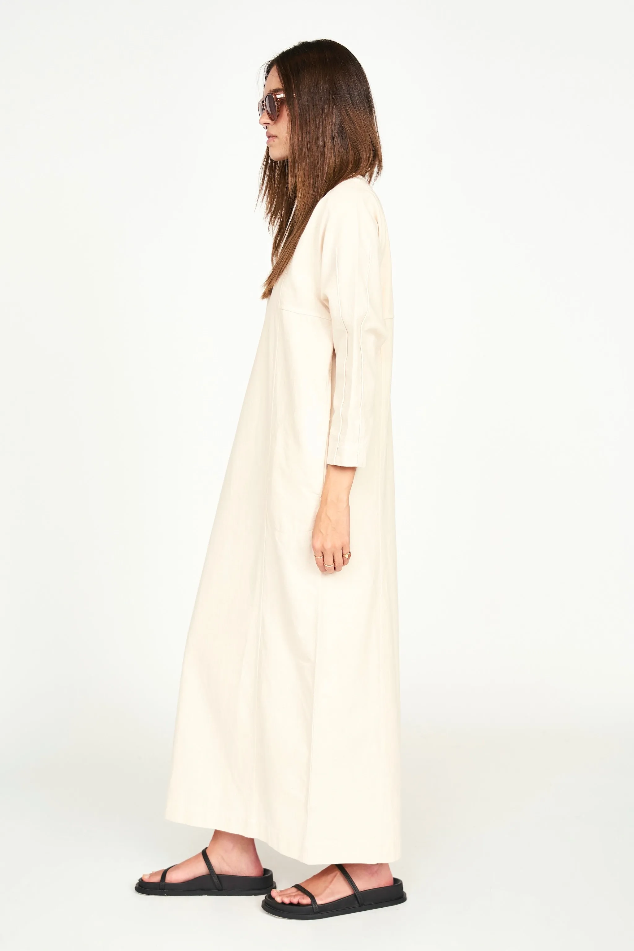 Curacao Canvas Dress in Bone sold by Mirth product image thumbnail 4