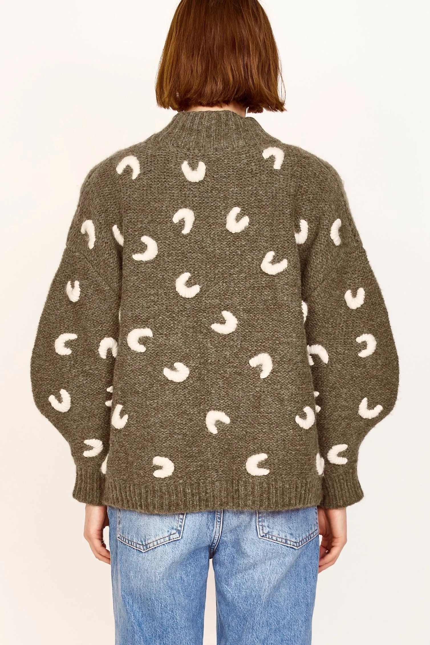 Cusco Croissant Cardigan in Olive/Ivory sold by Mirth product image thumbnail 4