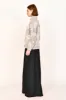 Cusco Waterlily Cardigan in Dove Grey/Ivory sold by Mirth