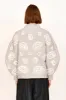 Cusco Waterlily Cardigan in Dove Grey/Ivory sold by Mirth