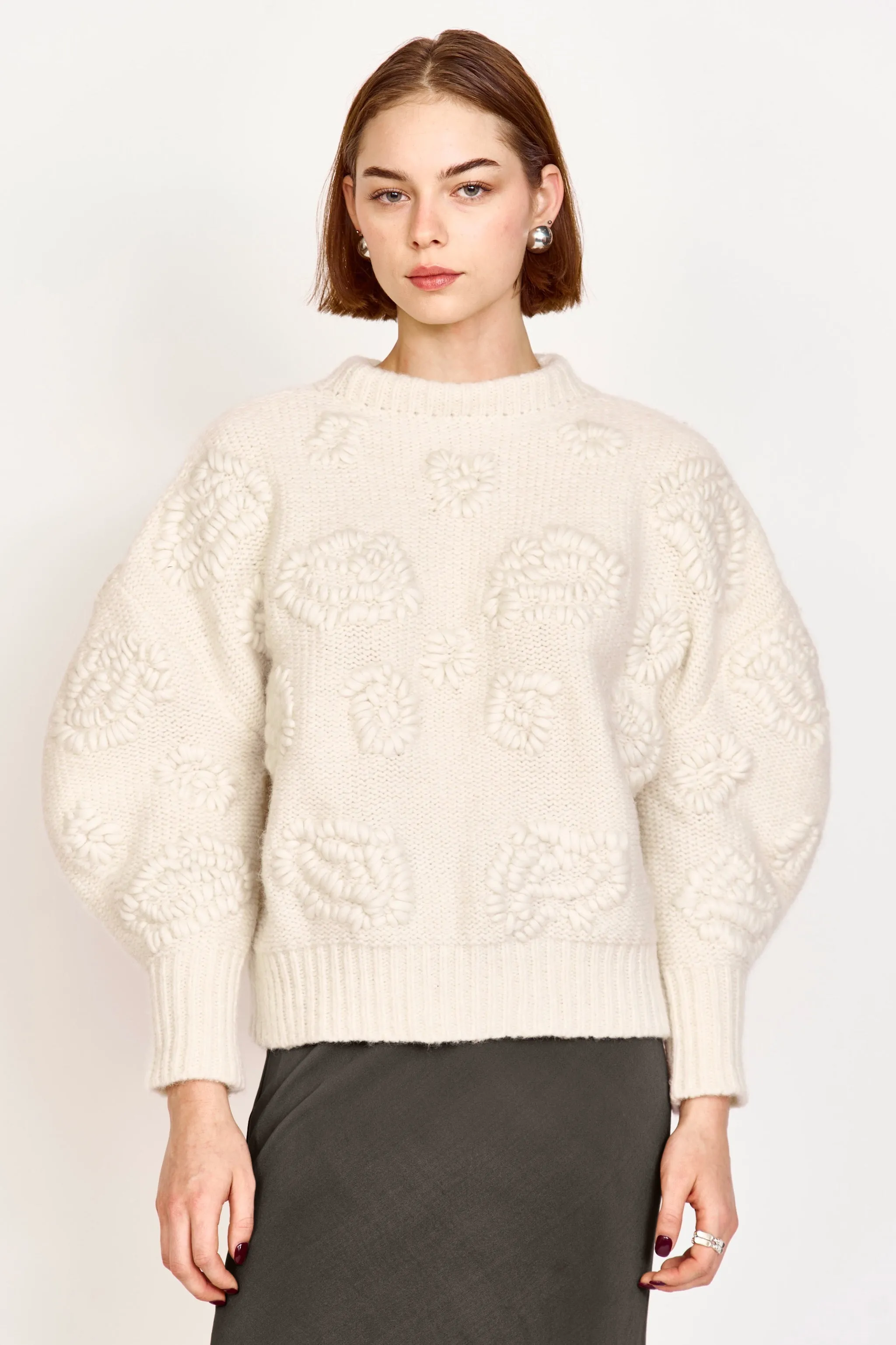 Cusco Waterlily Pullover in Ivory sold by Mirth product image thumbnail 4