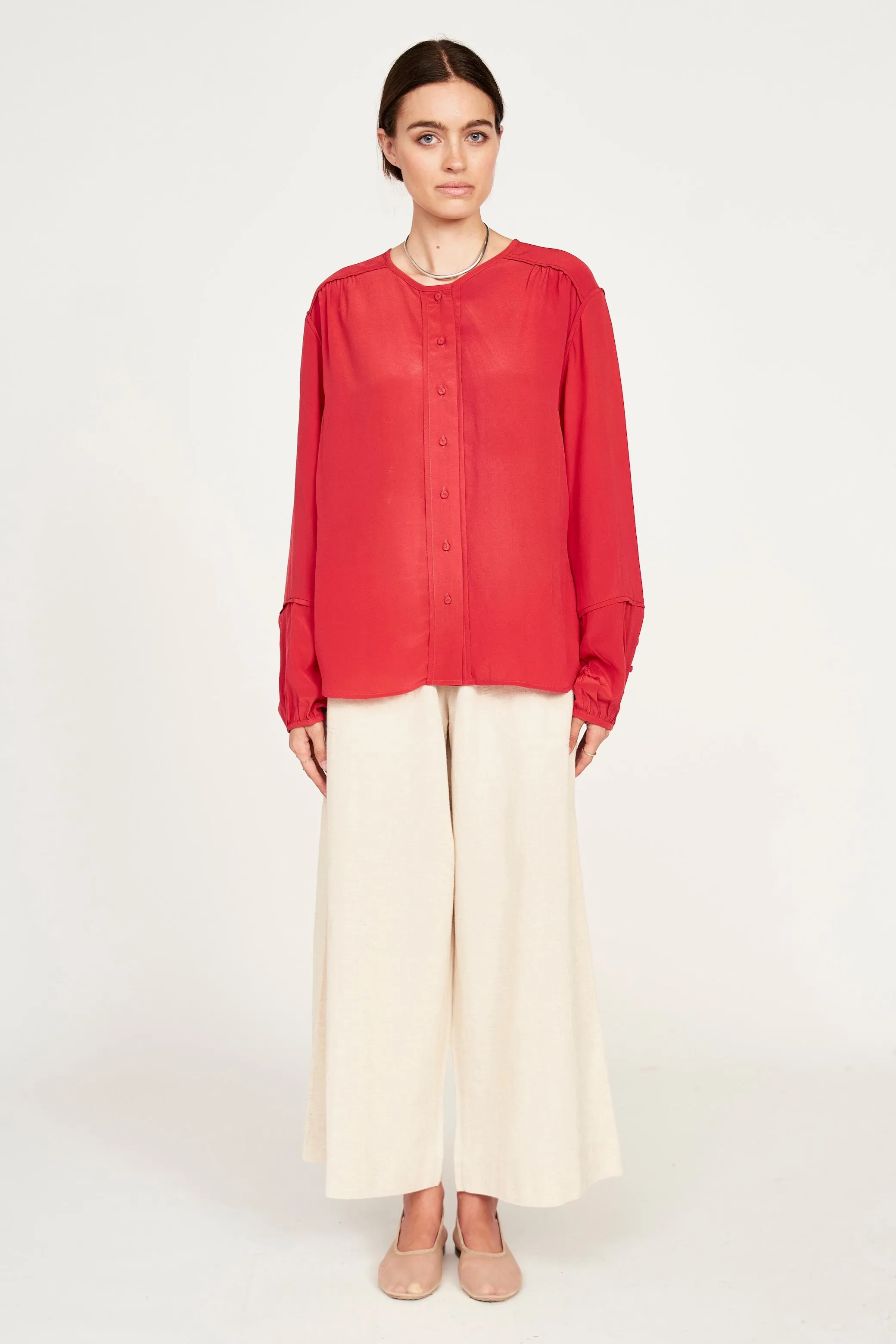 Dakota Blouse in Red sold by Mirth