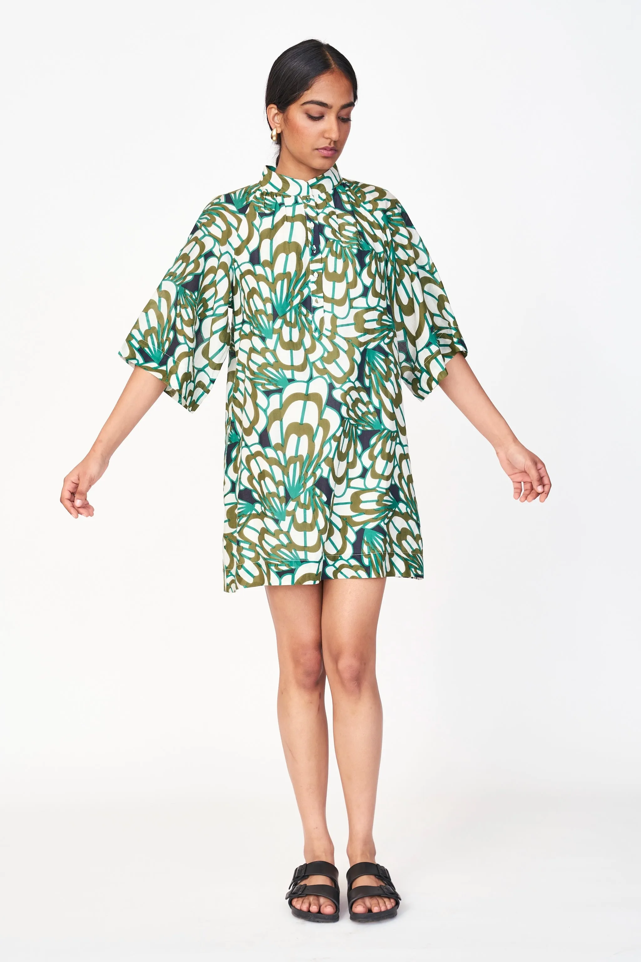 Faro Dress in Moss Shell sold by Mirth product image thumbnail 3