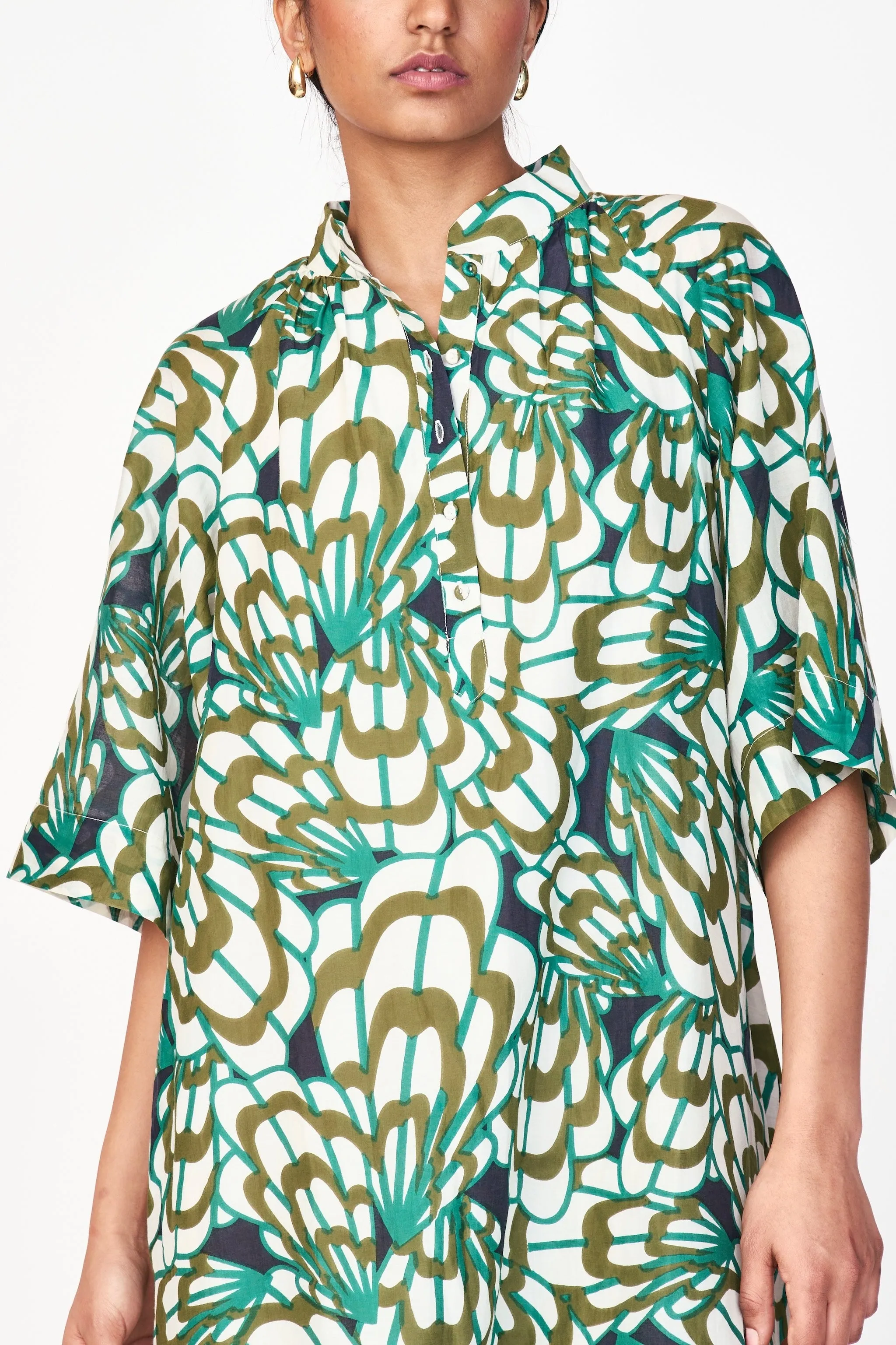 Faro Dress in Moss Shell sold by Mirth product image thumbnail 2