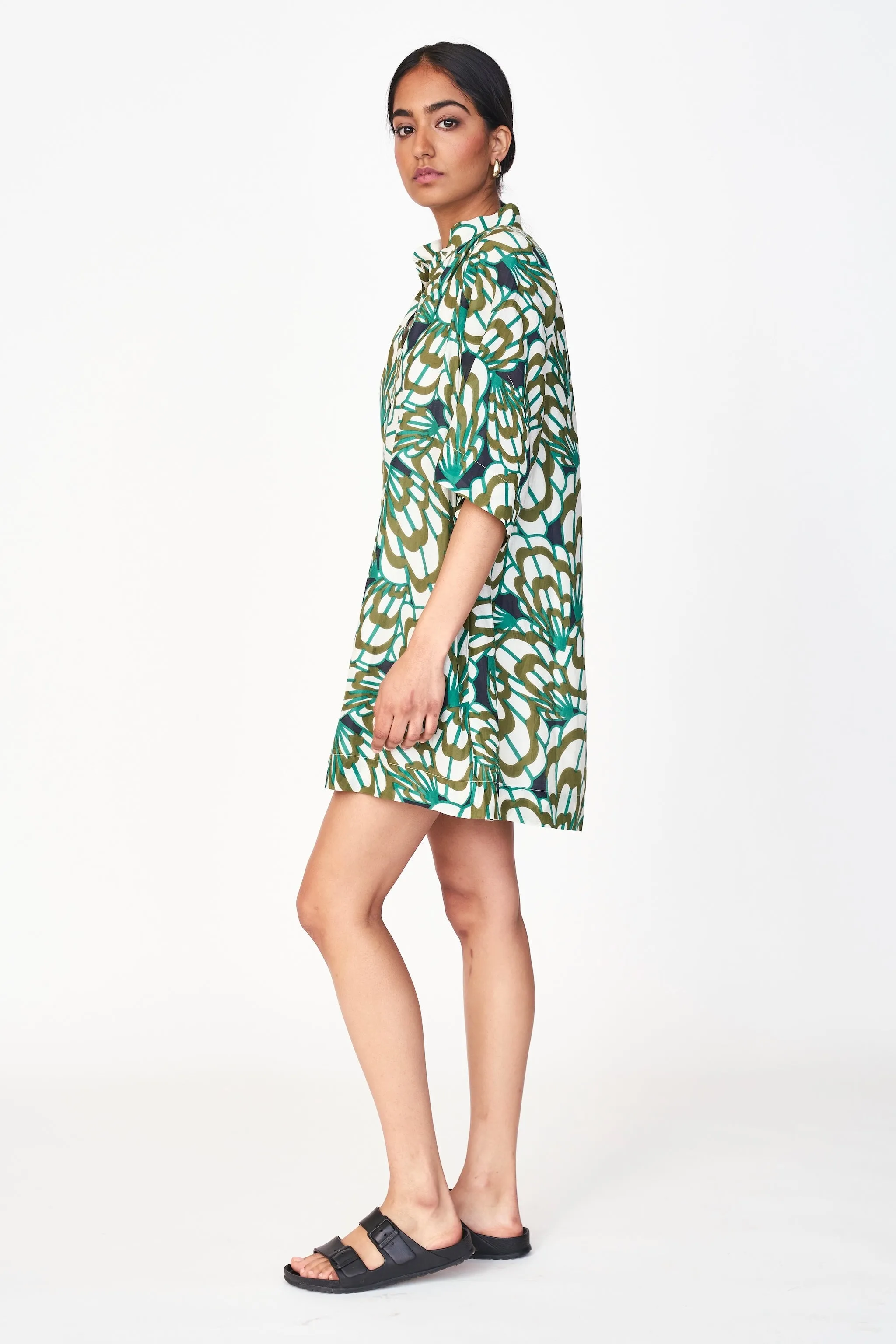 Faro Dress in Moss Shell sold by Mirth product image thumbnail 5